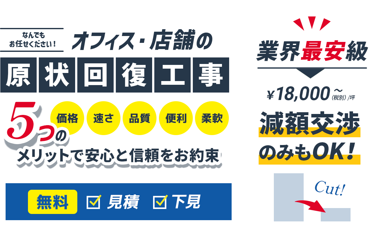 原状回復ならなんでもおまかせ下さい！